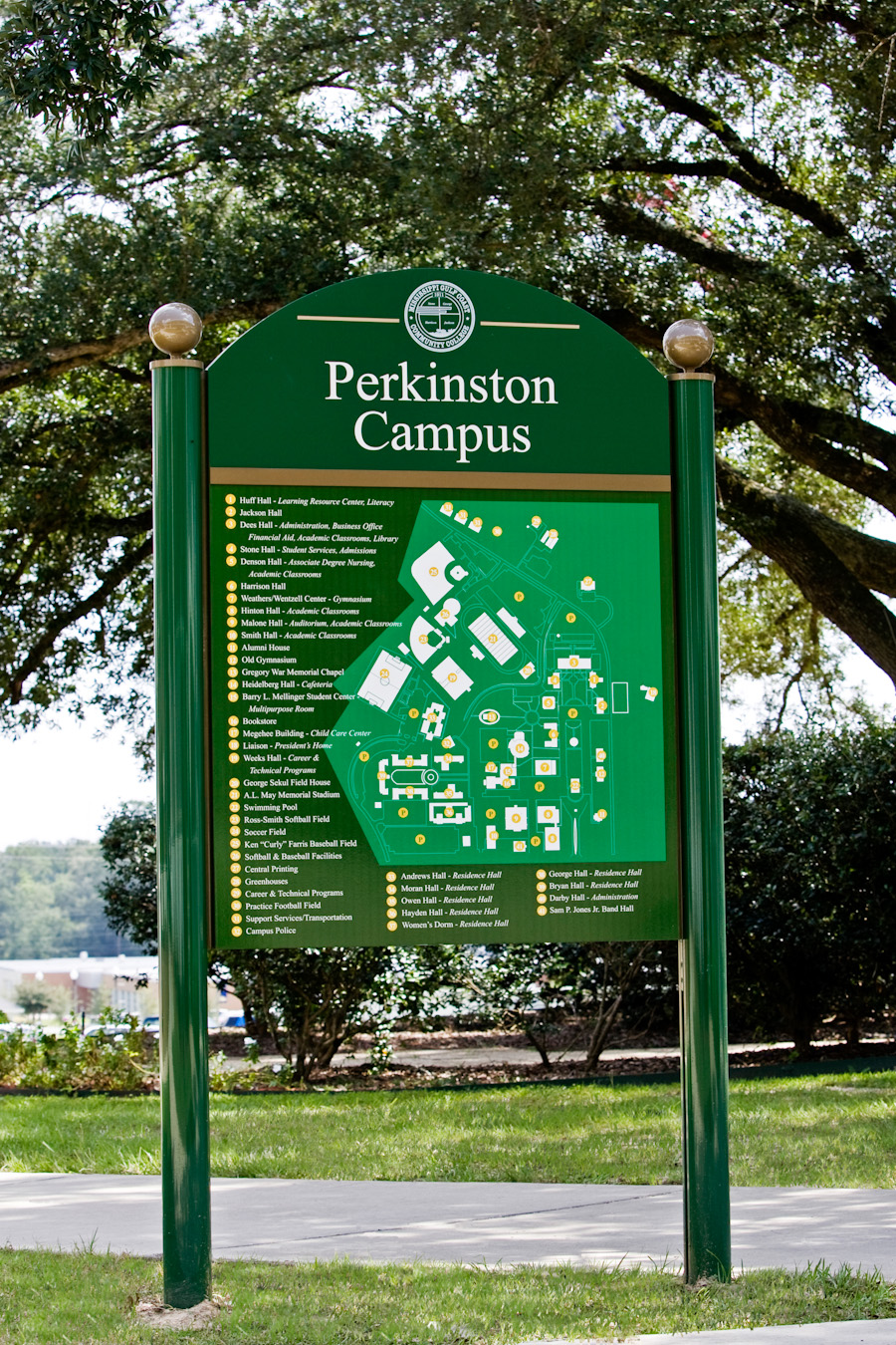 Post and panel campus signs